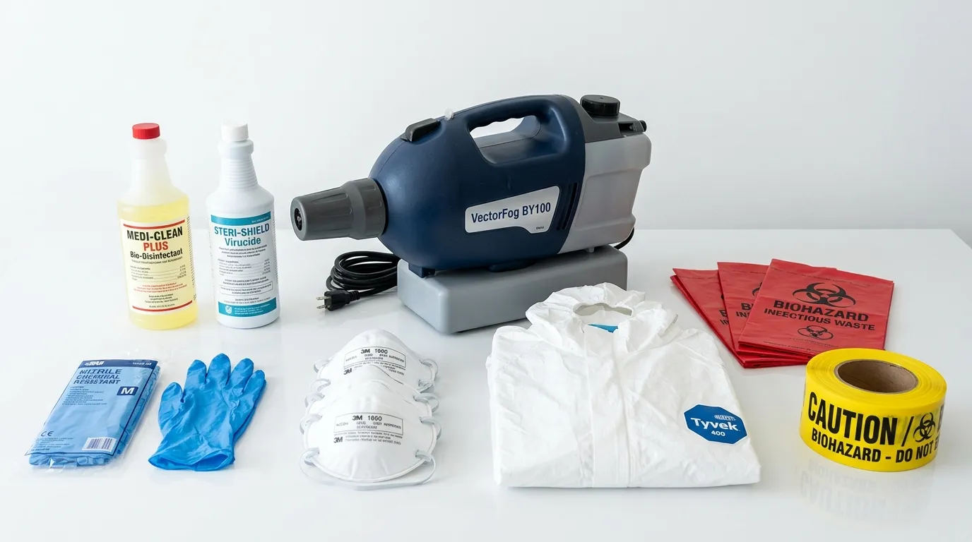 Professional biohazard remediation crew working in Lexington